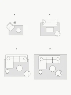 Handgewebter Baumwollteppich Ziggy mit erhabener Hoch-Tief-Struktur