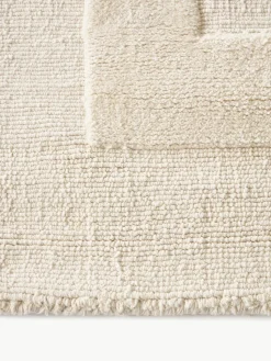 Handgewebter Baumwollteppich Dania mit Hoch-Tief-Struktur