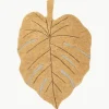 Handgewebter Kinderteppich Monstera mit Hoch-Tief-Effekt, waschbar