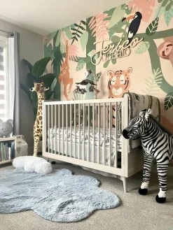 Handgewebter Kinderteppich Dream mit Hoch-Tief-Effekt, waschbar