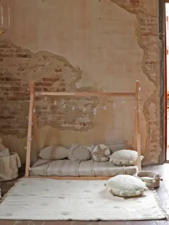 Handgewebter Kinderteppich Hippy Dots, waschbar