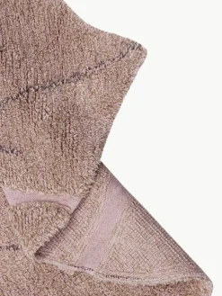 Handgewebter Kinderteppich Monstera mit Hoch-Tief-Effekt, waschbar