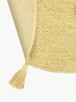 Handgewebter Kinderteppich You're My Sunshine mit Quasten, waschbar