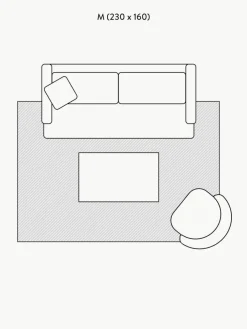 Handgewebter Kurzflor-Wollteppich Gwyneth