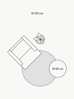 Handgewebter runder Kinderteppich Carlson aus Wolle