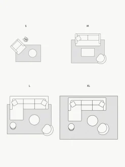 Handgewebter Teppich Laine mit Hoch-Tief-Muster und Fransen