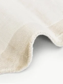 Handgewebter Viskoseläufer Wavy mit welligem Rand
