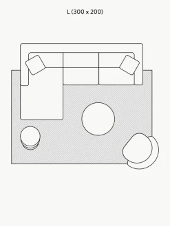 Handgewebter Viskoseteppich Wavy mit welligem Rand