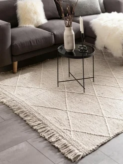 Handgewebter Wollteppich Daphne