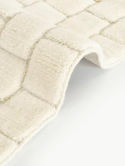 Handgewebter Wollteppich Adley mit Hoch-Tief-Struktur