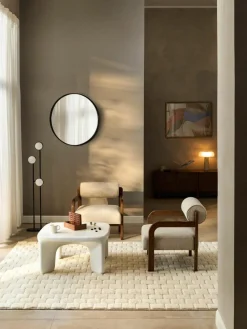 Handgewebter Wollteppich Adley mit Hoch-Tief-Struktur