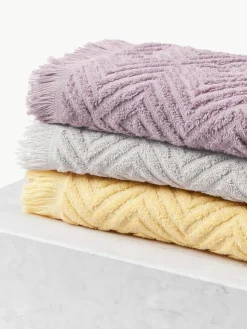 Handtuch Jacqui mit Hoch-Tief-Muster, in verschiedenen Größen