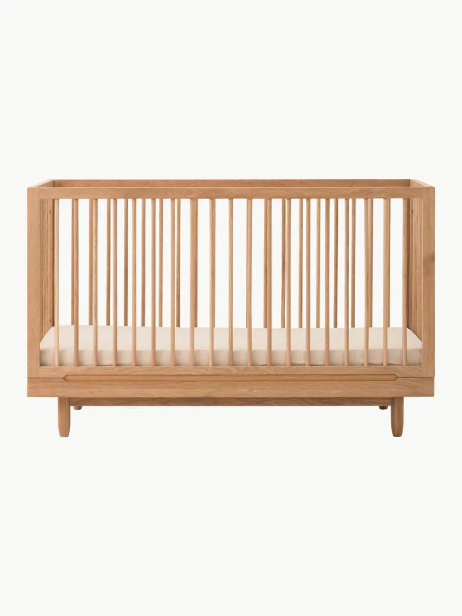 Höhenverstellbares Babybett Pure aus Eichenholz, 70 x 140 cm