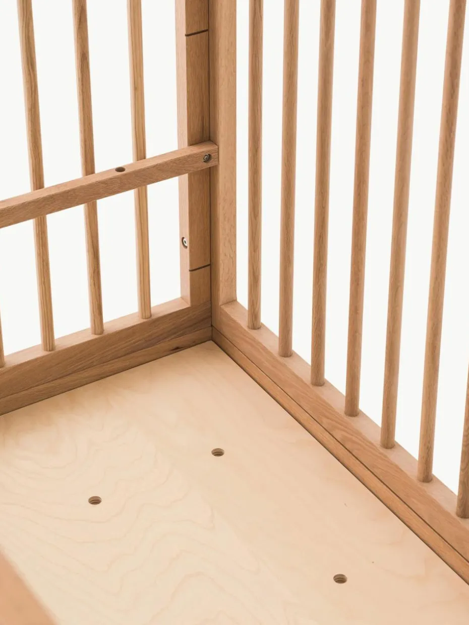 Höhenverstellbares Babybett Pure aus Eichenholz, 70 x 140 cm