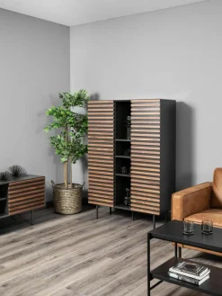 Highboard Kesia mit Walnussfurnier