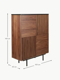 Highboard Nuance mit Rillen-Dekor
