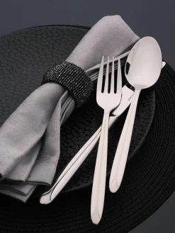 Hochglanzpoliertes Besteck-Set Orchid, 12 Personen (70-tlg.)