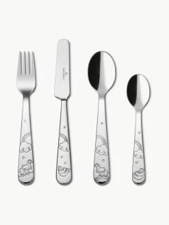 Hochglanzpoliertes Kinderbesteck-Set Walk Like An Elephant, 1 Person (4-tlg.)