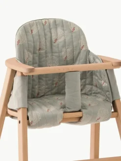 Hochstuhl-Sitzkissen Growing Green aus Bio-Baumwolle