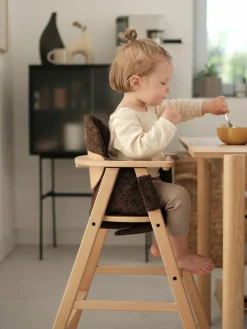 Hochstuhl-Sitzkissen Growing Green aus Bio-Baumwolle