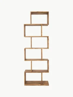 Hohes Regal Authentico Zick Zack aus Sheeshamholz