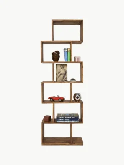 Hohes Regal Authentico Zick Zack aus Sheeshamholz