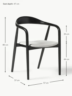 Holz-Armlehnstuhl Angelina mit Sitzpolster