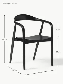 Holz-Armlehnstuhl Angelina