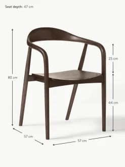 Holz-Armlehnstuhl Angelina