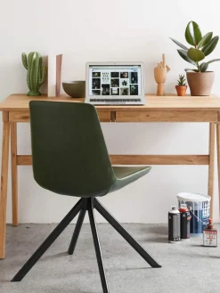 Holz-Schreibtisch Jacques mit Kabeldurchlass