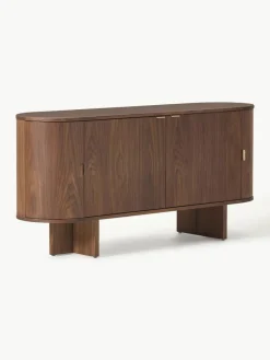 Holz-Sideboard Zumi mit abgerundeten Ecken