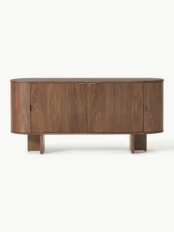 Holz-Sideboard Zumi mit abgerundeten Ecken