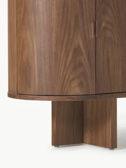 Holz-Sideboard Zumi mit abgerundeten Ecken