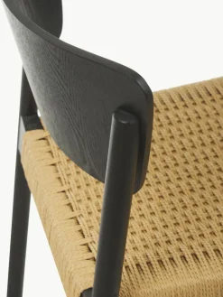 Holzstühle Danny mit Rattan-Sitzfläche, 2 Stück