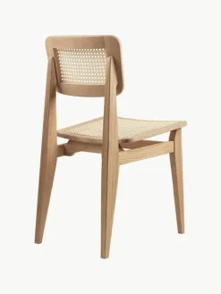 Holzstuhl C-Chair aus Eichenholz mit Wiener Geflecht