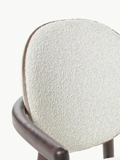 Holzstuhl Maia mit Bouclé-Polsterung