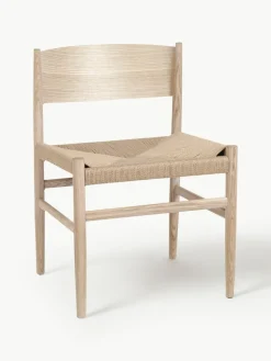 Holzstuhl Nestor mit handgeflochtener Sitzfläche