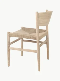 Holzstuhl Nestor mit handgeflochtener Sitzfläche