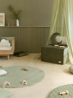 3in1 Samt-Schlafmatratze, Sitzsack und Spieltisch Sleepover