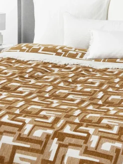 Jacquard-Tagesdecke Fran mit Fransenabschluss