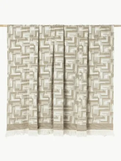 Jacquard-Tagesdecke Fran mit Fransenabschluss