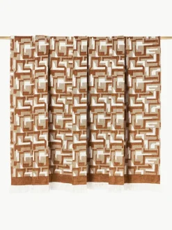 Jacquard-Tagesdecke Fran mit Fransenabschluss