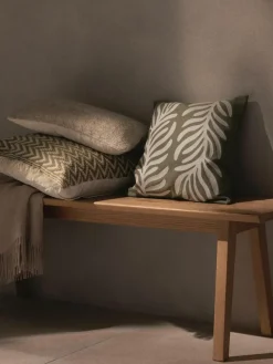 Jute-Kissenhülle Flint mit geometrischem Muster