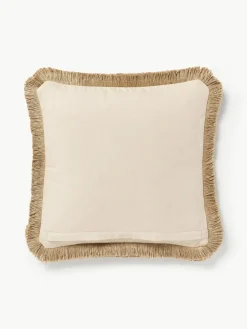 Jute-Kissenhülle Nario mit Fransen