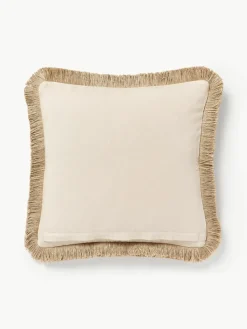 Jute-Kissenhülle Nario mit Fransen