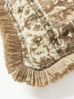 Jute-Kissenhülle Nario mit Fransen