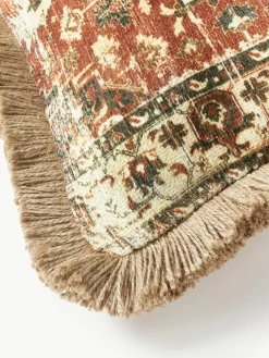 Jute-Kissenhülle Nario mit Fransen