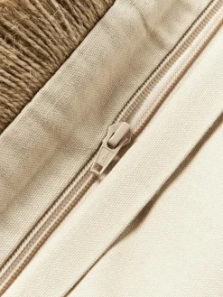 Jute-Kissenhülle Nario mit Fransen