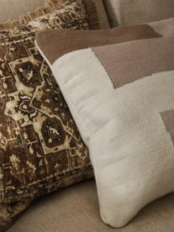 Jute-Kissenhülle Nario mit Fransen