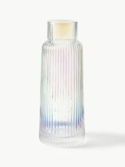 Karaffe Minna mit irisierender Oberfläche und Rillenrelief, 1.1 L